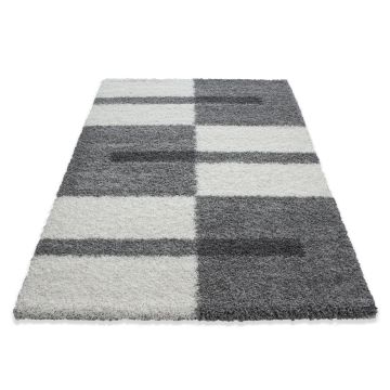 Gala Shaggy tappeto pelo lungo rettangolo 240x340cm grigio chiaro