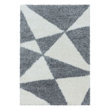 Tango Shaggy tappeto pelo lungo rettangolo 240x340cm grigio