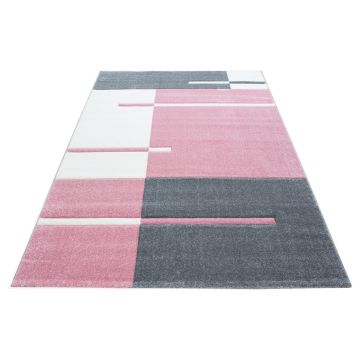 Hawaii Striscia tappeto pelo corto rettangolo 160x230cm rosa