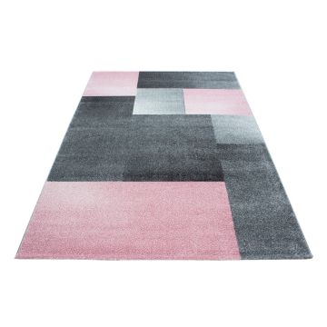 Lucca Blocco tappeto pelo corto rettangolo 200x290cm rosa