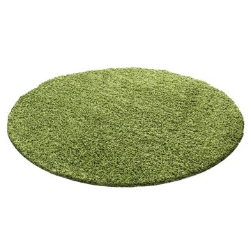 Life Shaggy tappeto pelo lungo rotonda Ø 160cm verde