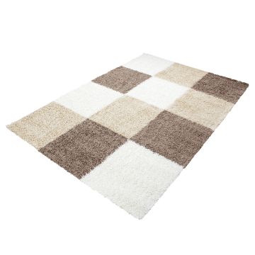 Life Shaggy Blocco tappeto pelo lungo rettangolo 60x110cm moka