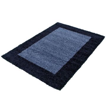 Life Shaggy Ombra tappeto pelo lungo rettangolo 60x110cm blu navy