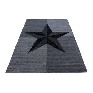 Plus Stella tappeto pelo corto rettangolo 200x290cm grigio