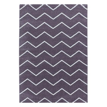 Rio Zigzag tappeto pelo lungo runner 80x250cm lila