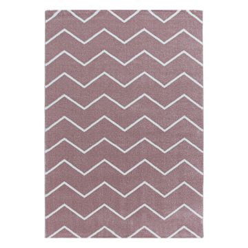 Rio Zigzag tappeto pelo lungo runner 80x250cm fucsia