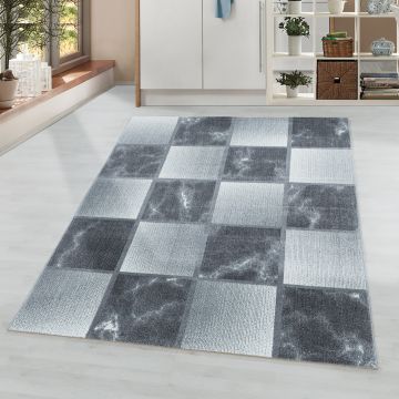 Ottawa Blocco tappeto pelo corto rettangolo 200x290cm grigio