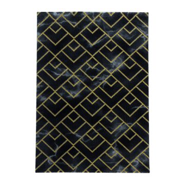 Naxos Parallel B tappeto pelo corto runner 80x250cm oro