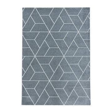 Efor Korz tappeto pelo corto rettangolo 140x200cm grigio