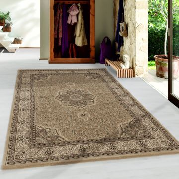 Kashmir Indi tappeto pelo corto rettangolo 300x400cm beige