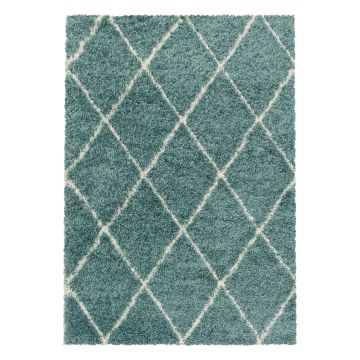 Alvor Shaggy tappeto pelo lungo rettangolo 60x110cm blu