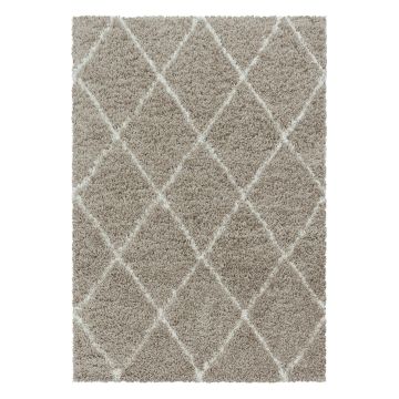 Alvor Shaggy tappeto pelo lungo rettangolo 60x110cm beige