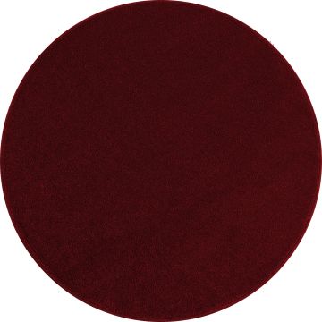 Ata tappeto pelo corto rotonda Ø 200cm rosso