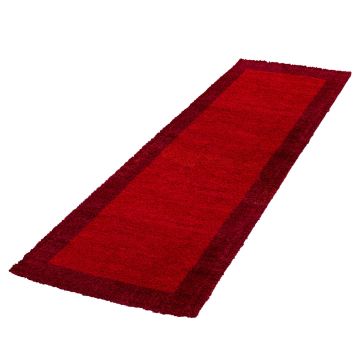 Life Shaggy Ombra tappeto pelo lungo runner 80x250cm rosso