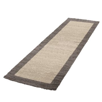 Life Shaggy Ombra tappeto pelo lungo runner 80x250cm taupe