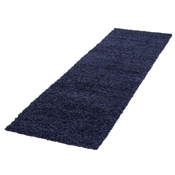 Life Shaggy tappeto pelo lungo runner 80x250cm blu navy