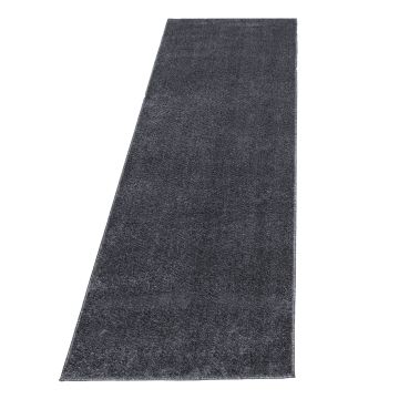 Ata tappeto pelo corto runner 80x250cm grigio