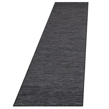 Mambo tappeto esterni tessuto piatto runner 67x230cm nero