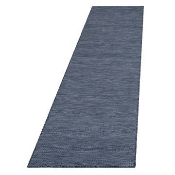 Mambo tappeto esterni tessuto piatto runner 67x230cm blu