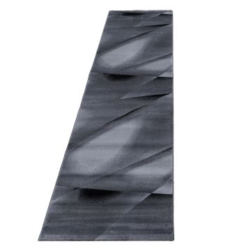 Miami Hios tappeto pelo corto runner 80x300cm nero