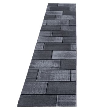 Plus Wallz tappeto pelo corto runner 80x300cm nero