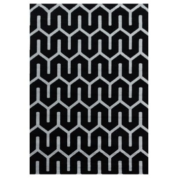 Costa Blas tappeto pelo corto rettangolo 200x290cm nero