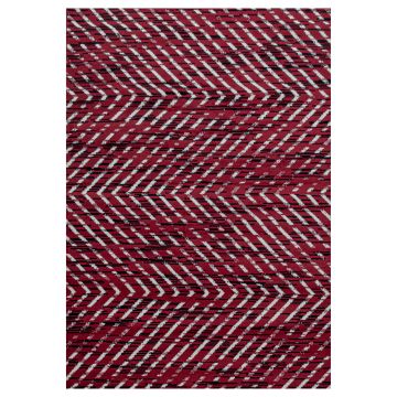 Base Swift tappeto pelo corto rettangolo 60x100cm rosso