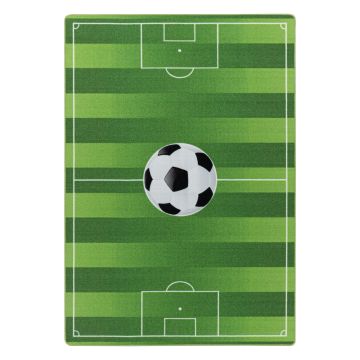 Play Campo da Calcio antiscivolo tappeto gioco camera bambini pelo corto rettangolo 80x120cm verde