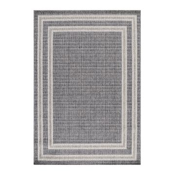 Aruba Meydan tappeto esterni tessuto piatto rettangolo 60x100cm juta grigio