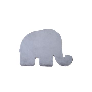 Caty Elefante monocromo tappeto bambini soffice pelo corto 80x100cm argento