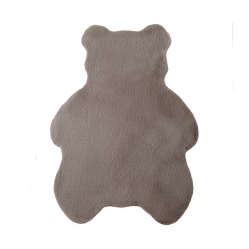 Caty Orso monocromo tappeto bambini soffice pelo corto 80x100cm beige