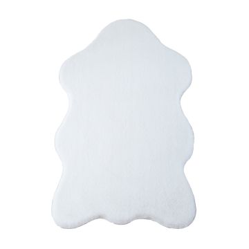 Caty Pelle di Pecora monocromo tappeto bambini soffice pelo corto 60x90cm bianco