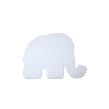 Caty Elefante monocromo tappeto bambini soffice pelo corto 80x100cm bianco