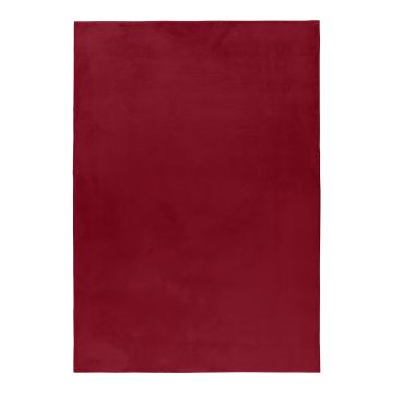 Pouffy tappeto soffice pelo corto rettangolo 140x200cm rosso