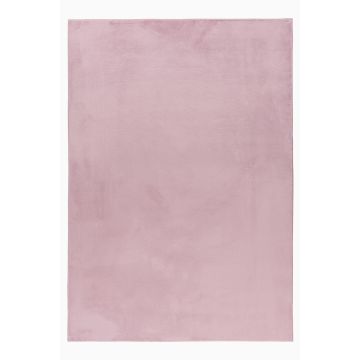 Pouffy tappeto soffice pelo corto runner 80x150cm rosa