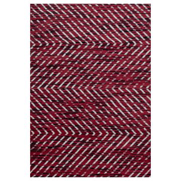 Base Swift tappeto pelo corto rettangolo 240x340cm rosso