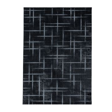 Costa Fisk tappeto pelo corto rettangolo 240x340cm nero