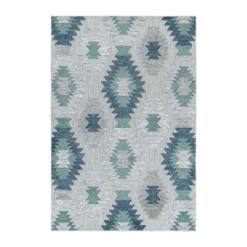 Bahama Parz tappeto esterno pelo lungo/corto rettangolo 160x230cm blu