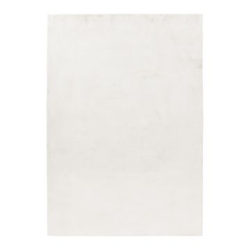 Pouffy tappeto soffice pelo corto rettangolo 160x230cm crema