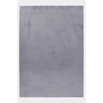 Pouffy tappeto soffice pelo corto rettangolo 160x230cm grigio