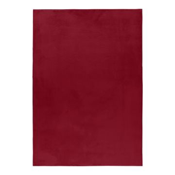 Pouffy tappeto soffice pelo corto rettangolo 160x230cm rosso
