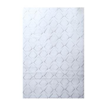 Vision Zyra 3D tappeto pelo corto runner 80x150cm argento